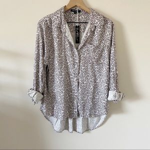NWT Velvet Heart Floral Print Button Down Shirt